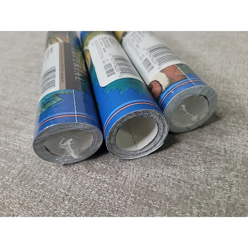 3‎ Vintage Imperial Wallpaper Border Fish Ocean Motif 15 YARDS Aquarium Blue NEW